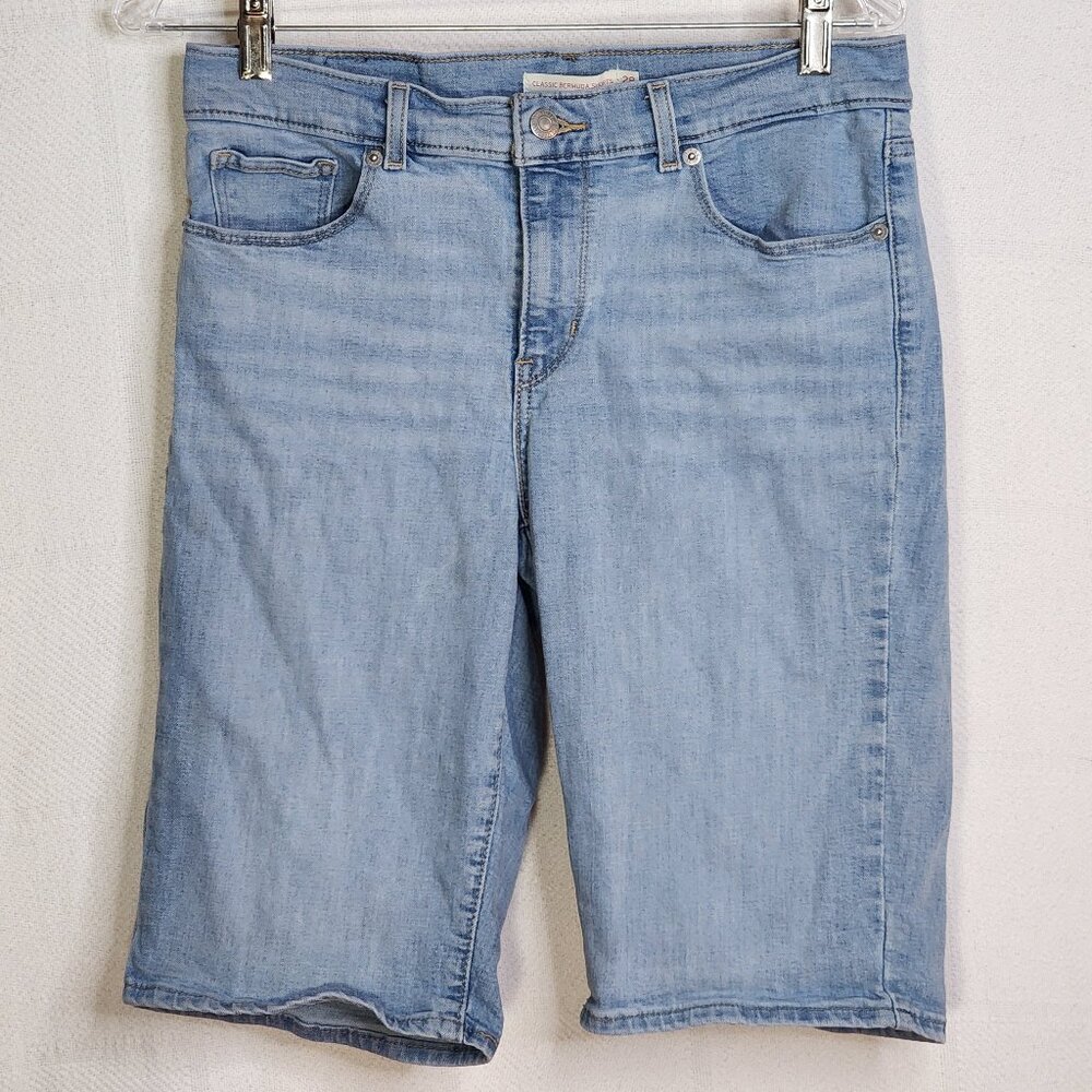 Levi Strauss & Co. Cotton Viscose Poly Elastane Classic Bermuda Shorts Size W28
